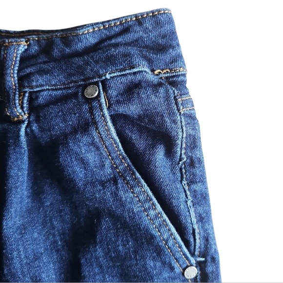 Oat New York High-Waisted Straight-Leg Jeans Sz 4/27 Raw Hem Chic Casual Denim - Picture 5 of 16